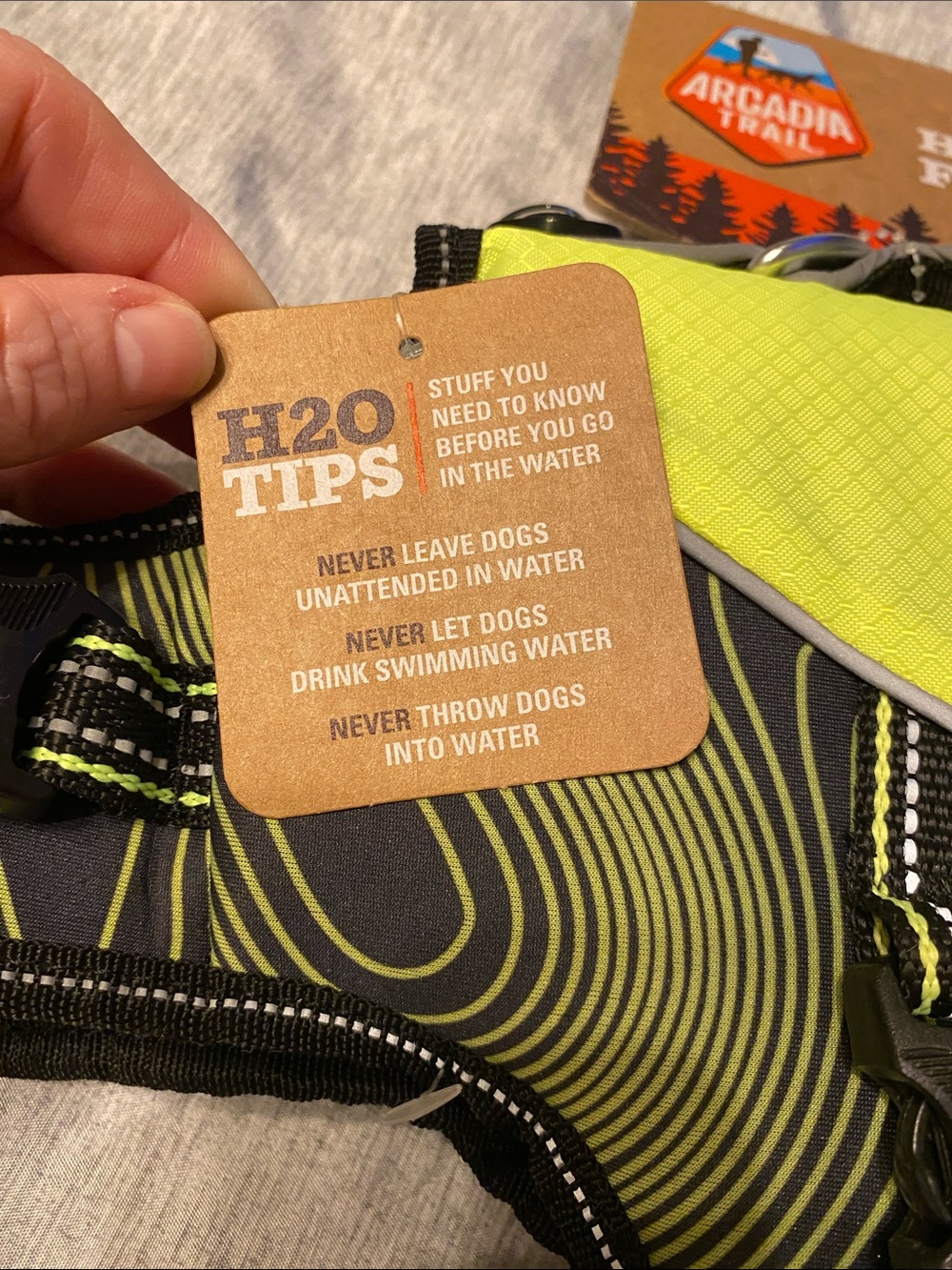 Arcadia Trail Dog Puppy Life Vest (Floatation Aid) SZ X-Small Neon Yellow NEW - Picture 3 of 7